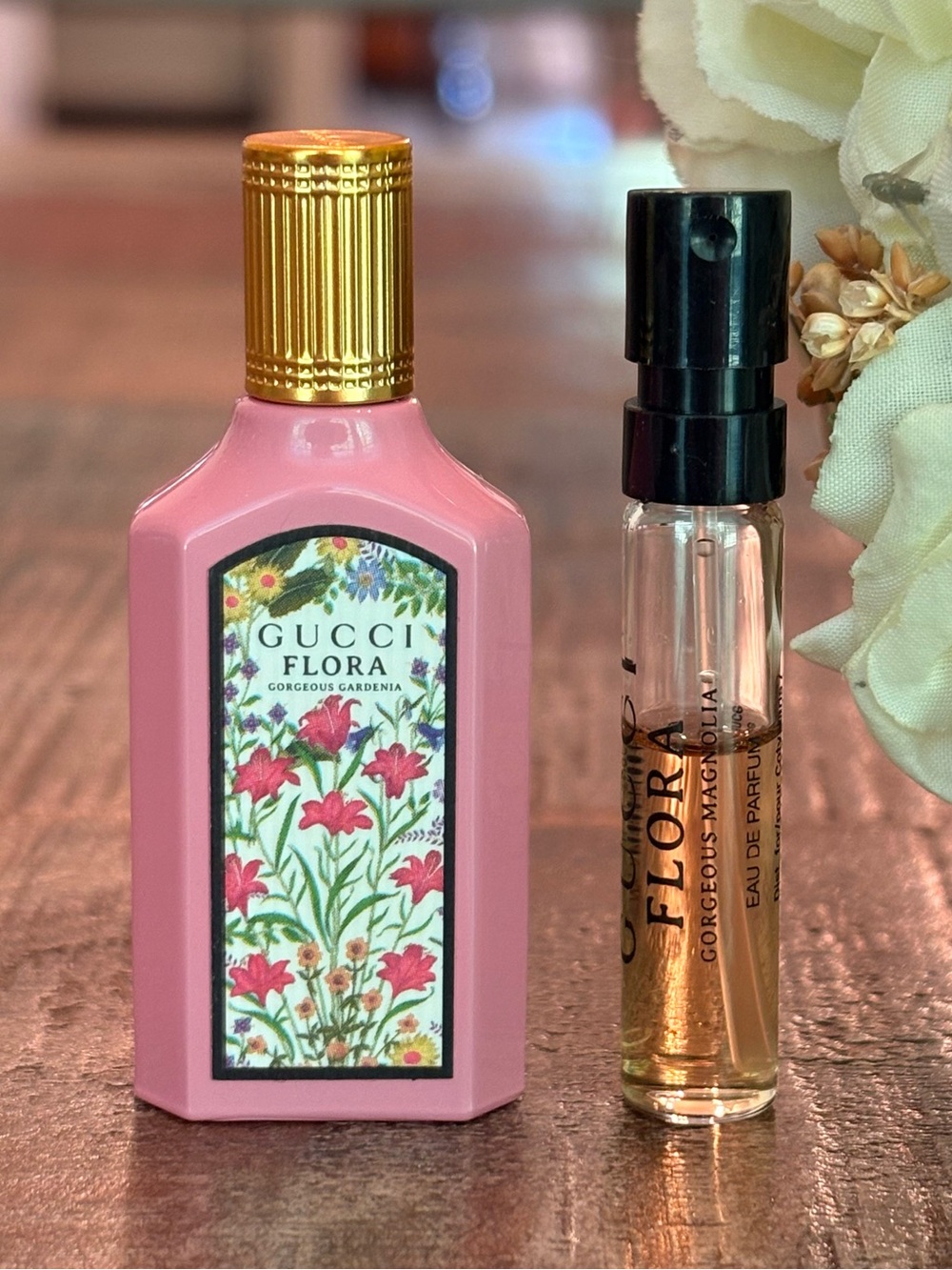 NEW Gucci Flora GORGEOUS GARDENIA Mini + GORGEOUS MAGNOLIA Sample!
